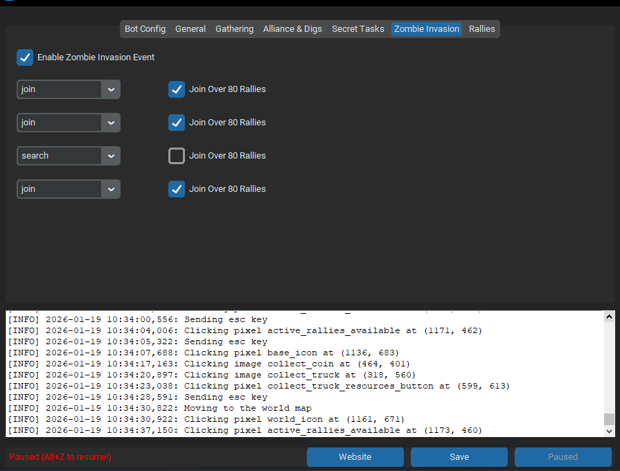 Zombies tab screenshot
